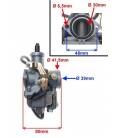 LevneMoto - Karburátor 200/250cc - sytič lankem (PZ30B)