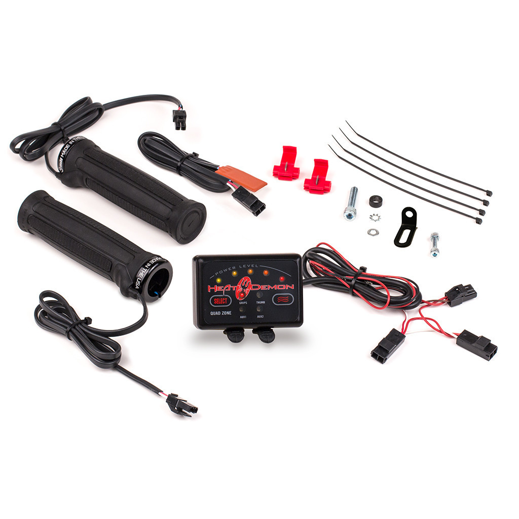 LevneMoto - Symtec ATV Heated Grip Kit, Quad Zone, Clamp on Grip