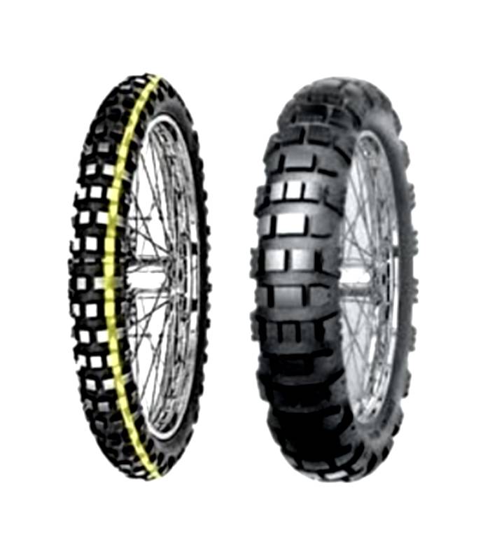 LevneMoto - Pneu 130/80-18 (72S) E-09 TT DAKAR (žlutý pruh), MITAS - ČR