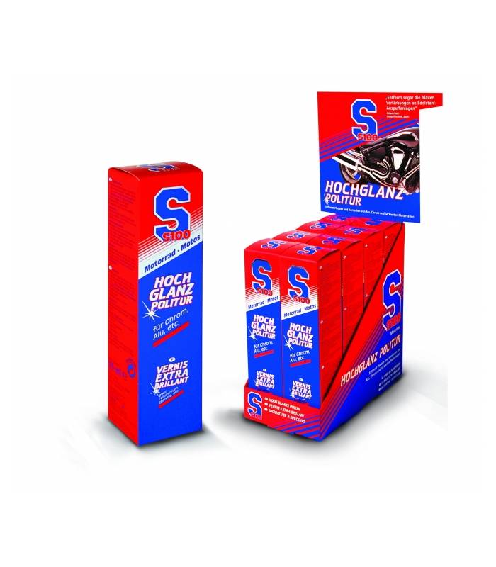 LevneMoto - S100 leštěnka na chrom, hliník a kovové povrchy - Hochglanz Politur  75ml - Něme