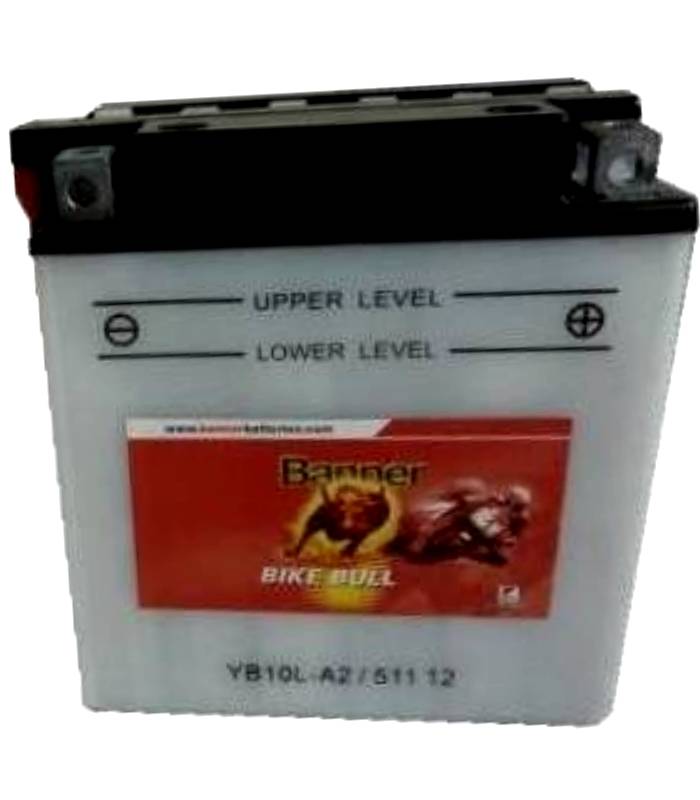 LevneMoto - Motobaterie 12V, YB10L-A2, 11Ah, 160A, BANNER BIKE BULL 135x90x145