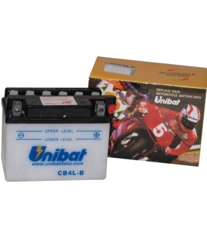 LevneMoto - Motobaterie 12V, CB4L-B, 4Ah, 56A, konvenční 120x70x92, UNIBAT - Itálie (vč. bal