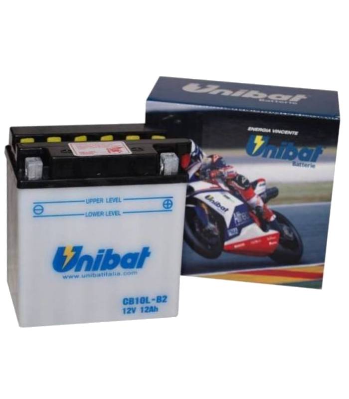 LevneMoto - Motobaterie 12V, CB10L-B2, 11Ah, 160A, konvenční 135x90x145, UNIBAT - Itálie (vč