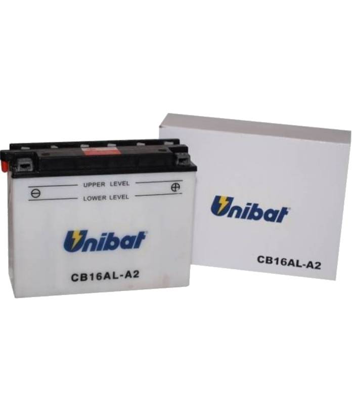 LevneMoto - Motobaterie 12V, CB16AL-A2, 16Ah, 200A, konvenční 207x71,5x164, UNIBAT - Itálie 