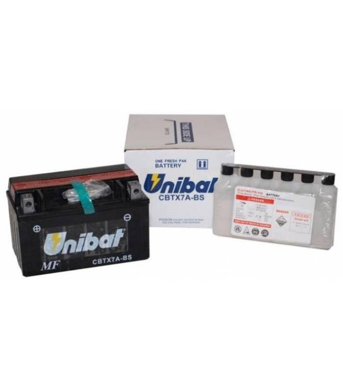 LevneMoto - Motobaterie 12V, CBTX7A-BS, 6Ah, 90A, bezúdržbová MF AGM 150x87x94, UNIBAT - Itá