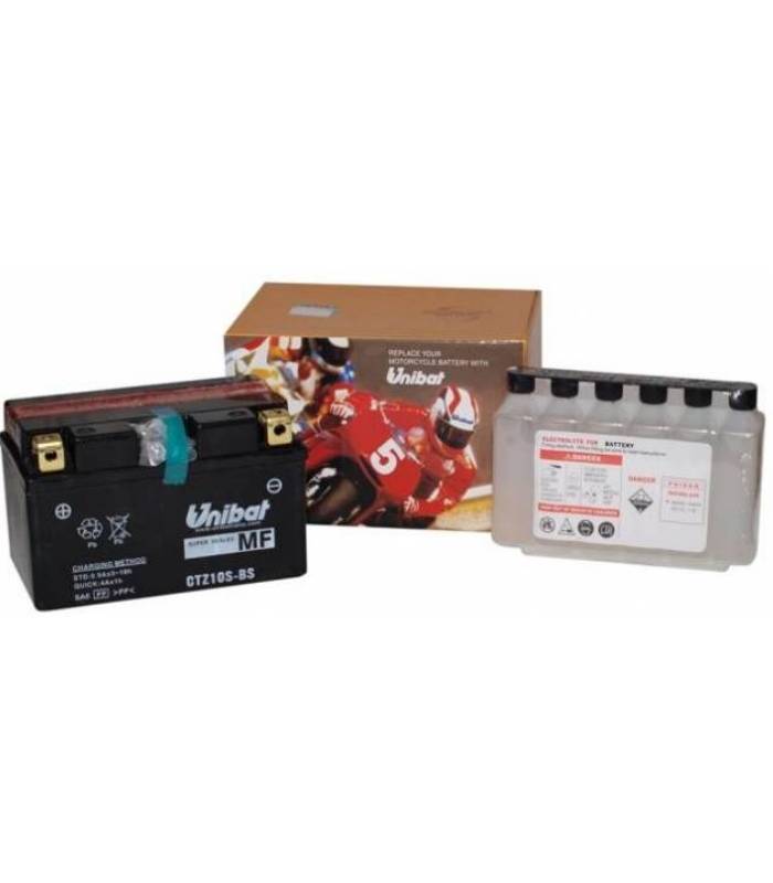 LevneMoto - Motobaterie 12V, CTZ10S-BS, 8,6Ah, 190A, bezúdržbová MF AGM 150x87x93, UNIBAT - 