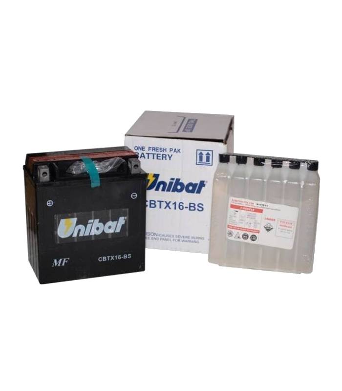 LevneMoto - Motobaterie 12V, CBTX16-BS, 14Ah, 230A, bezúdržbová MF AGM 150x87x161, UNIBAT - 
