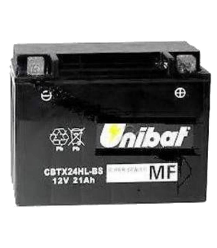 LevneMoto - Motobaterie 12V, CBTX24HL-BS, 21Ah, 350A, bezúdržbová MF AGM 205x87x161, UNIBAT 