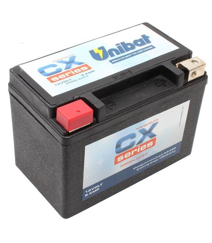 LevneMoto - Motobaterie 12V, CX9-4, 8Ah, 125A, inovativní AGM technologie 150x87x105, UNIBAT