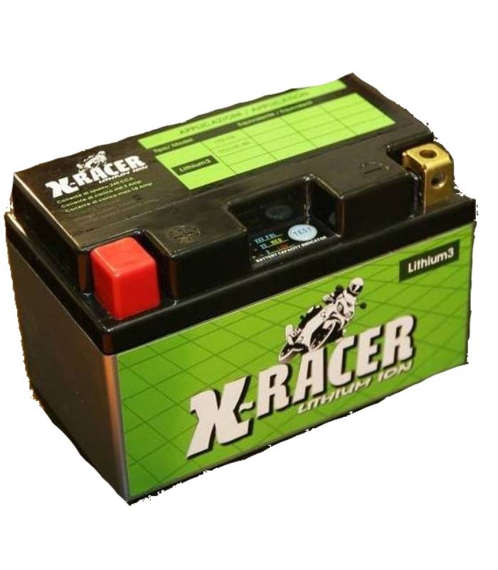 LevneMoto - Lithiová baterie 3 X-RACER  12V, 18Ah, 240A, hmotnost 0.9kg, 150x87x93mm nahrazu