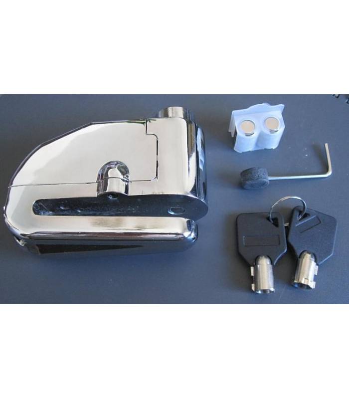 LevneMoto - Moto zámek s alarmem Sunway Silver