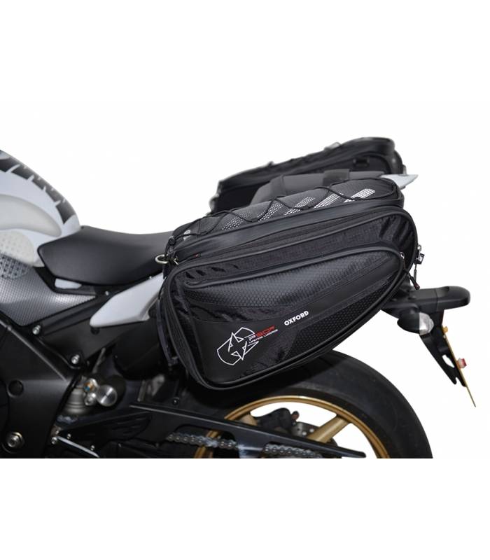 LevneMoto - Boční brašny na motocykl P50R, OXFORD - Anglie (černé, objem 50l)