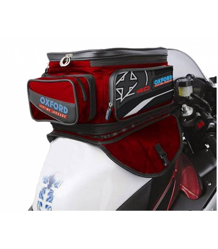 LevneMoto - Tankbag na motocykl X40 Lifetime Expander 2014, OXFORD - Anglie (červený, objem 
