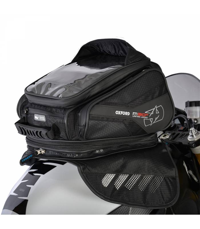 LevneMoto - Tankbag na motocykl M30R, OXFORD - Anglie (černý, s magnetickou základnou, objem