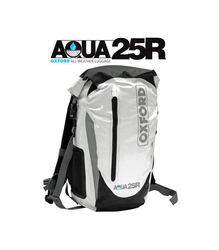 LevneMoto - Vodotěsný batoh Aqua25R 2016, OXFORD - Anglie (bílá/šedá, objem 25l)