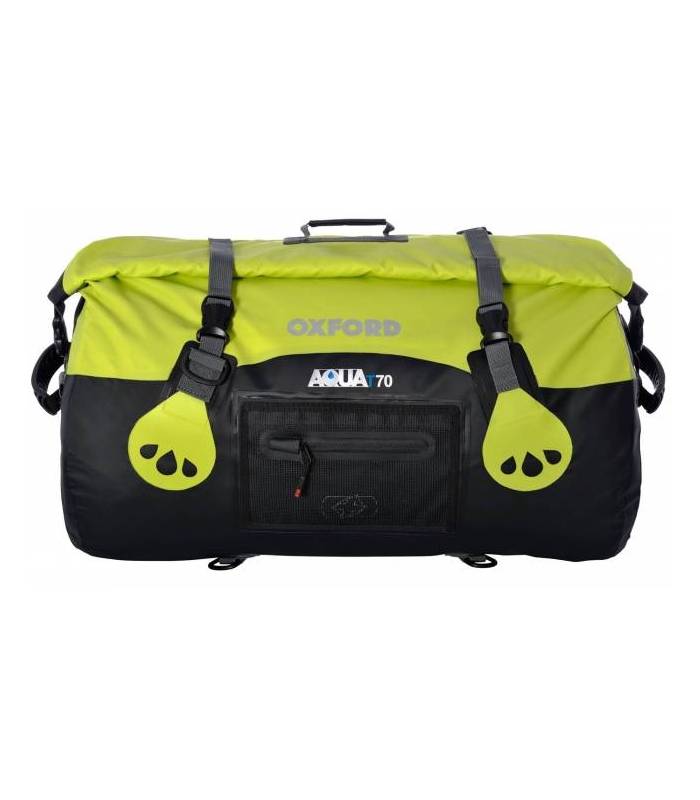 LevneMoto - Vodotěsný vak Aqua70 Roll Bag 2016, OXFORD - Anglie (černý/fluo, objem 70l)
