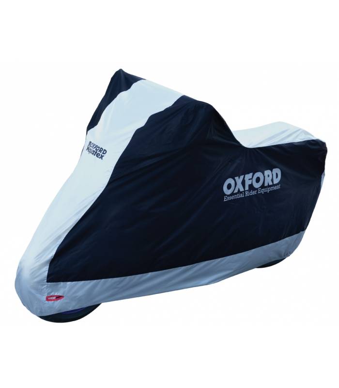 LevneMoto - Plachta na motorku Aquatex model 2016, OXFORD - Anglie (černá/stříbrná)