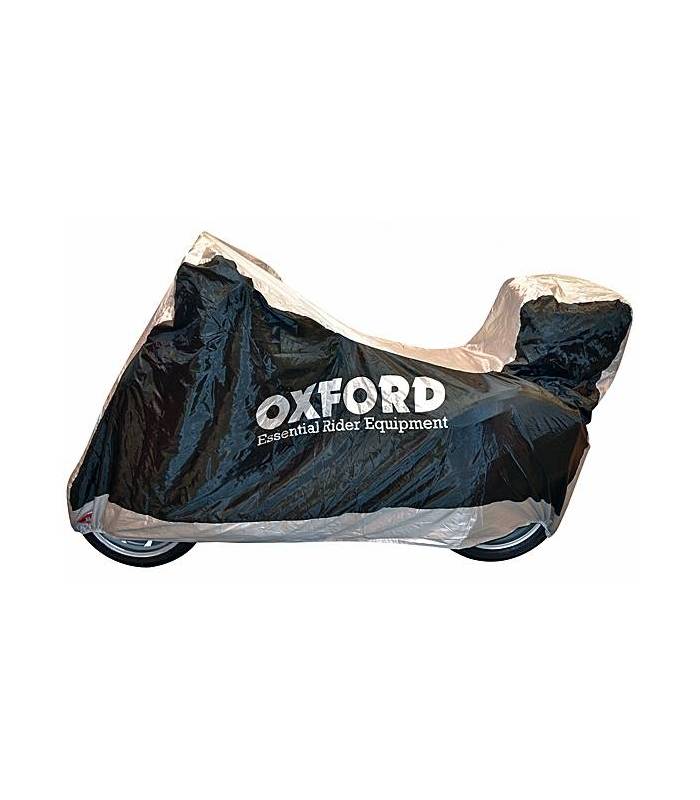 LevneMoto - Plachta na motorku OXFORD Aquatex s prostorem na kufr-černo stříbrná