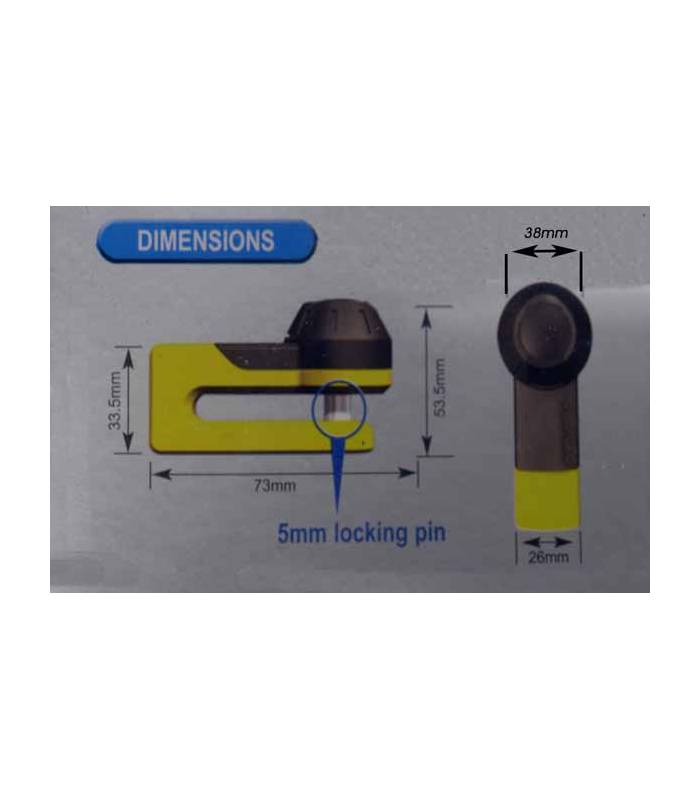 LevneMoto - Zámek kotoučové brzdy Titan, OXFORD - Anglie (chrom)