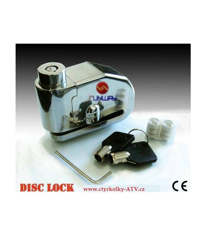 LevneMoto - Moto zámek s alarmem Sunway Silver