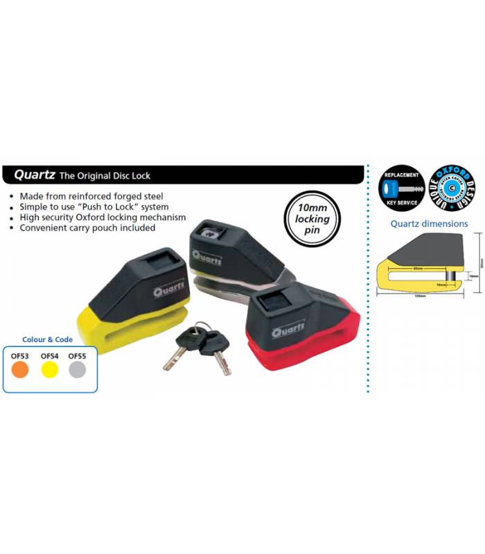 LevneMoto - Zámek kotoučové brzdy Quartz, OXFORD - Anglie (oranžový)