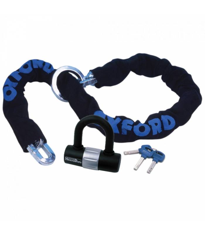 LevneMoto - řetězový zámek na motocykl HD Loop s kovaným okem pro možnost provléknutí do smy