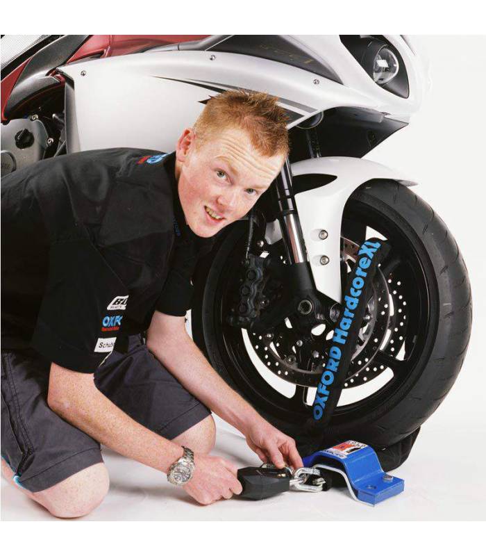 LevneMoto - řetězový zámek na motocykl Heavy Duty, OXFORD - Anglie (délka 2m)