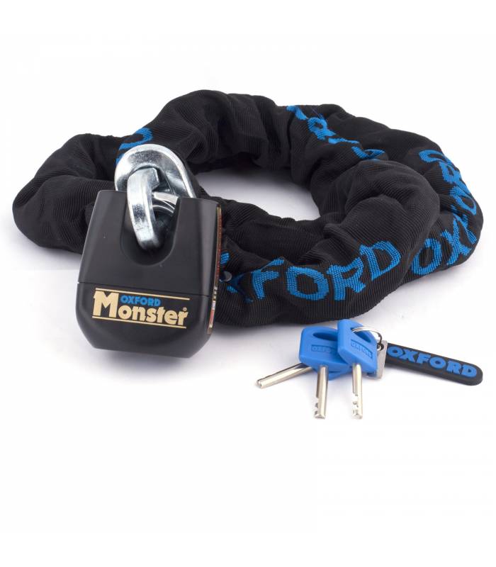 LevneMoto - řetězový zámek na motocykl Monster, OXFORD - Anglie (délka 1,2m)
