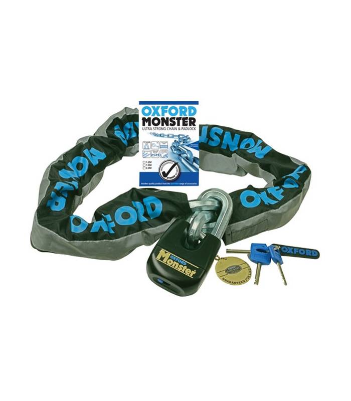 LevneMoto - řetězový zámek na motocykl Monster, OXFORD - Anglie (délka 1,5m)