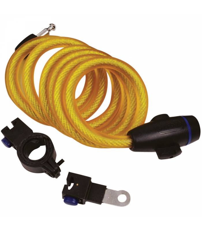 LevneMoto - Zámek na motocykl Cable Lock, OXFORD - Anglie (zlatý, délka 1,8m)