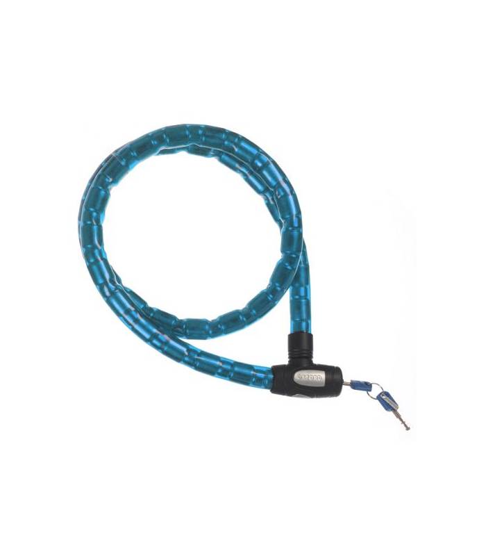 LevneMoto - Zámek na motocykl Barrier, OXFORD - Anglie (modrý, vyztužený, délka 1,5m)