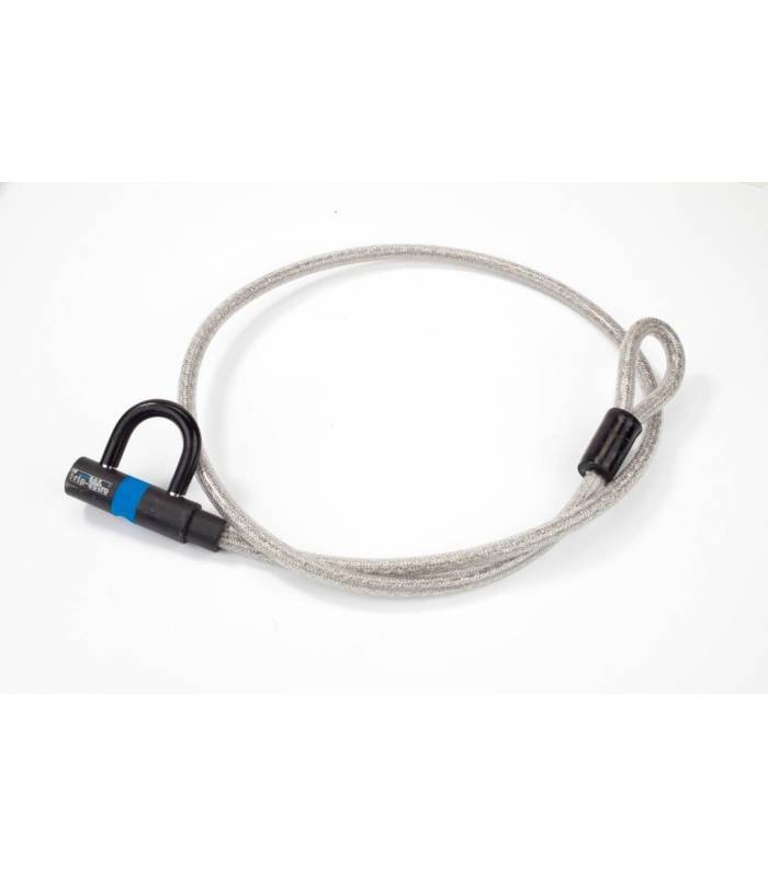 LevneMoto - Zámek na motocykl Trip Wire, OXFORD - Anglie (stříbrný, délka 1,6m)