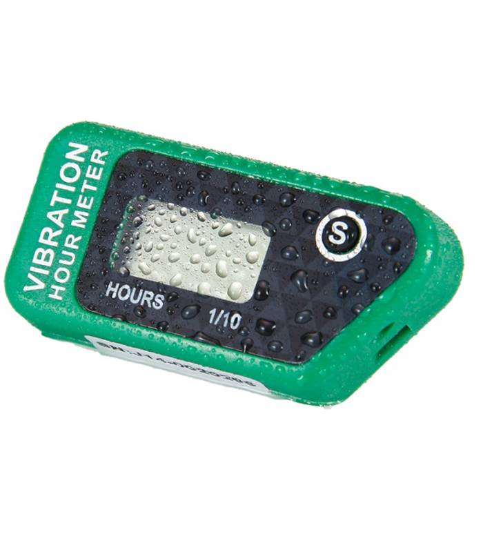LevneMoto - Měřič motohodin bezdrátový s nulovatelným počítadlem, QTECH (zelený)