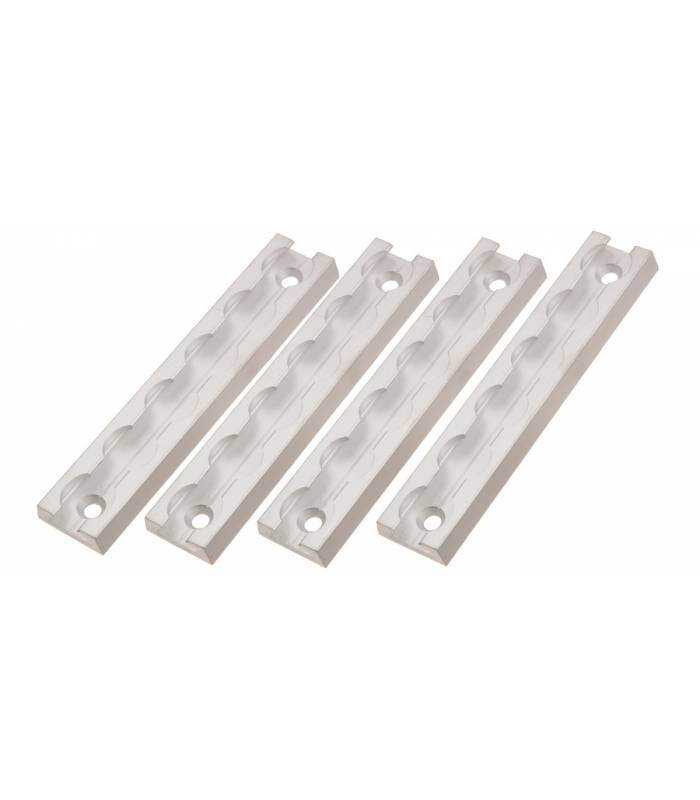 LevneMoto - Kotevní lišta hliníková 15 cm, QTECH (sada 4 kusů, stříbrná)