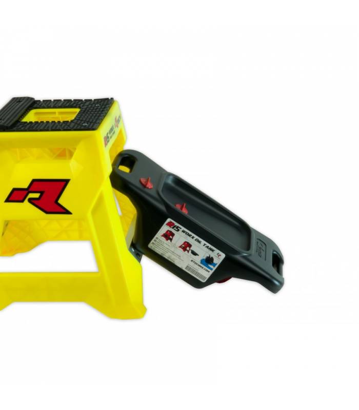 LevneMoto - Nádrž na vypouštění oleje pro stojan MX R15 (plast, 5 litrů objem), RTECH - Itál
