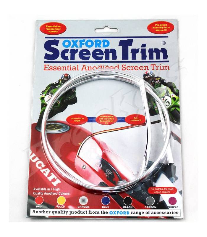 LevneMoto - Lem plexi Screen Trim, OXFORD - Anglie (chrom, 1m)