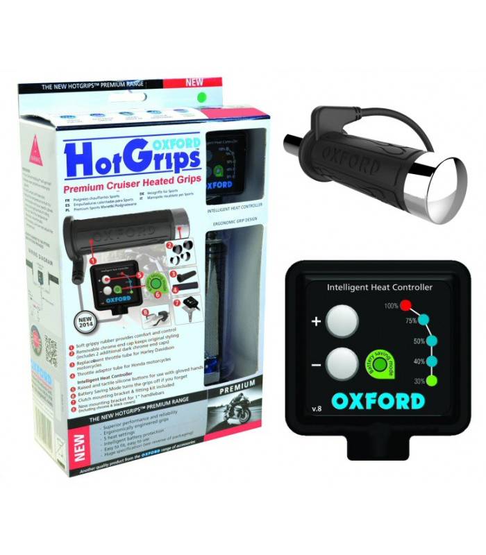 LevneMoto - Gripy vyhřívané Hotgrips Premium Cruiser, OXFORD - Anglie (vnitřní průměr 25,4mm