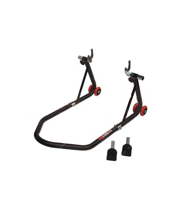 LevneMoto - Stojan na motocykl zadní, QTECH (černý)