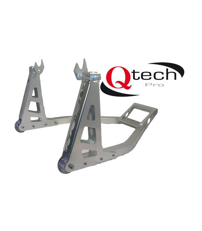 LevneMoto - Stojan na motocykl zadní hliníkový, QTECH (stříbrný)