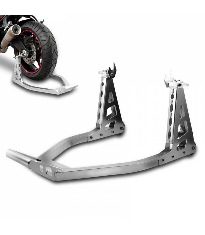 LevneMoto - Stojan na motocykl zadní hliníkový, QTECH (stříbrný)