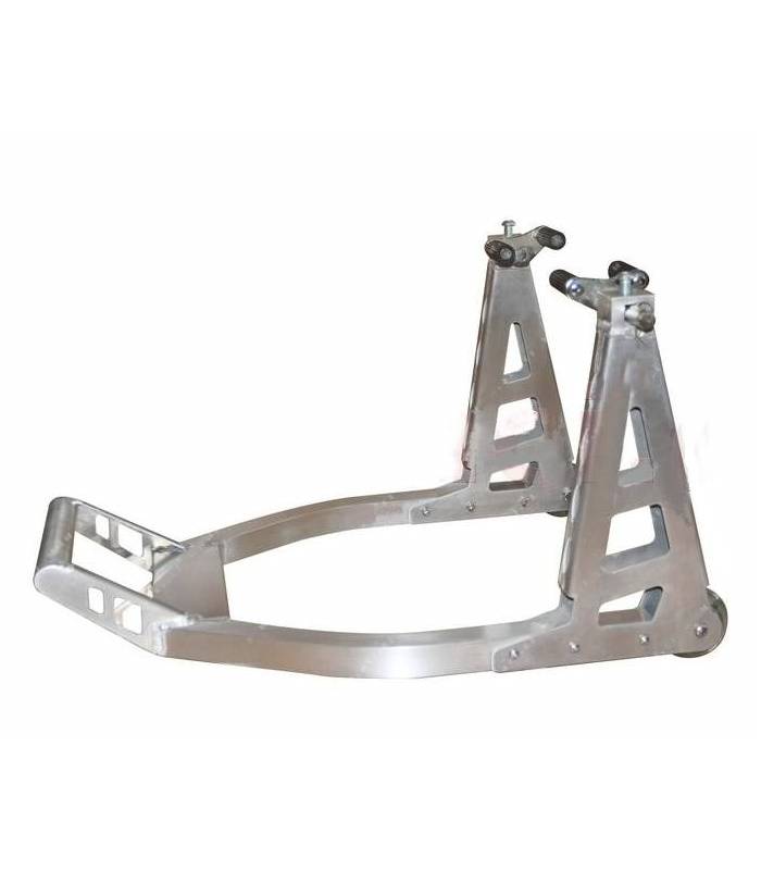 LevneMoto - Stojan na motocykl přední hliníkový, QTECH (stříbrný)