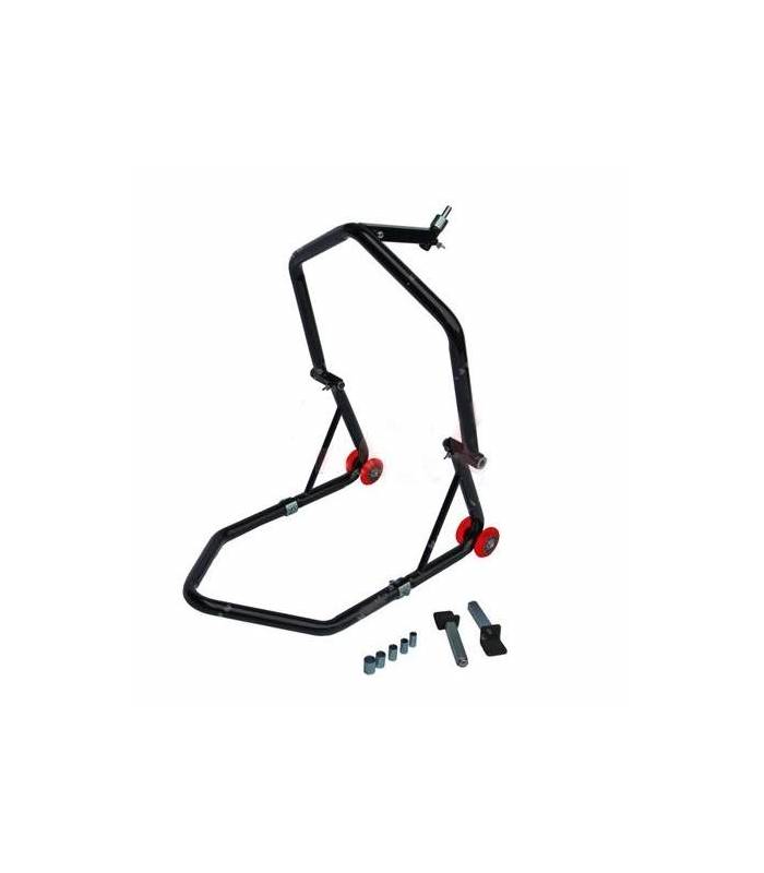 LevneMoto - Stojan na motocykl přední (do brýlí) / zadní, QTECH (černý)