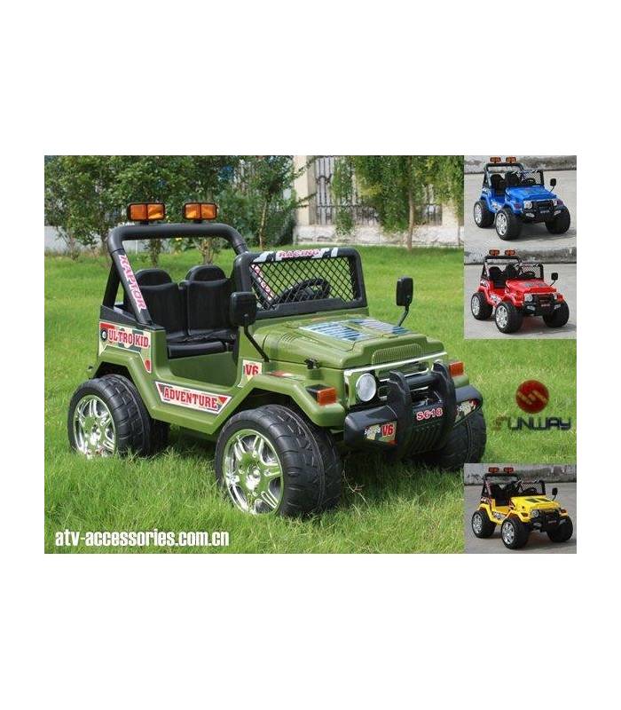 LevneMoto - Elektrické autíčko Jeep TRANSPORTER, 2x motor - zelené