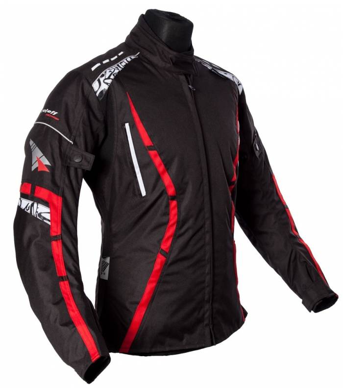 LevneMoto - Bunda Zelina, ROLEFF - Německo, dámská (černá/červená)