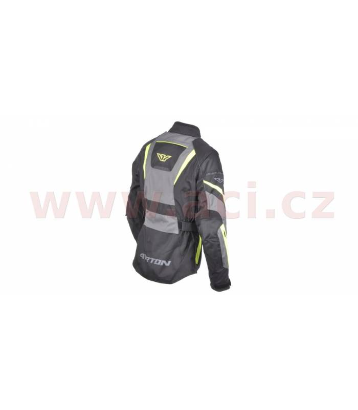 LevneMoto - Bunda Teressa, AYRTON - ČR, dámská (černá/šedá/žlutá fluo)
