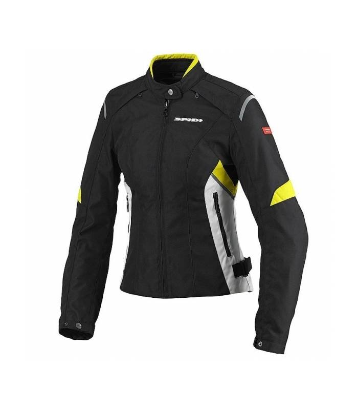 LevneMoto - Bunda FLASH TEX LADY, SPIDI - Itálie (černá/bílá/žlutá fluo)
