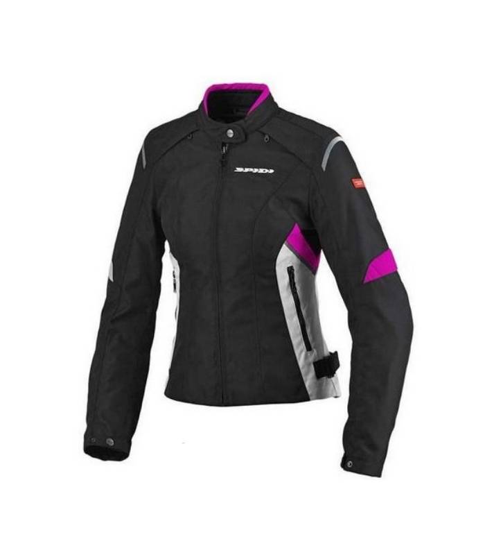 LevneMoto - Bunda FLASH TEX LADY, SPIDI - Itálie (černá/bílá/fialová)