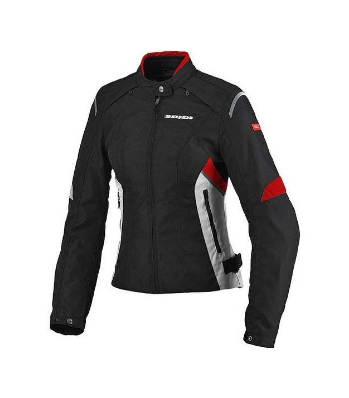 LevneMoto - Bunda FLASH TEX LADY, SPIDI - Itálie (černá/bílá/červená)