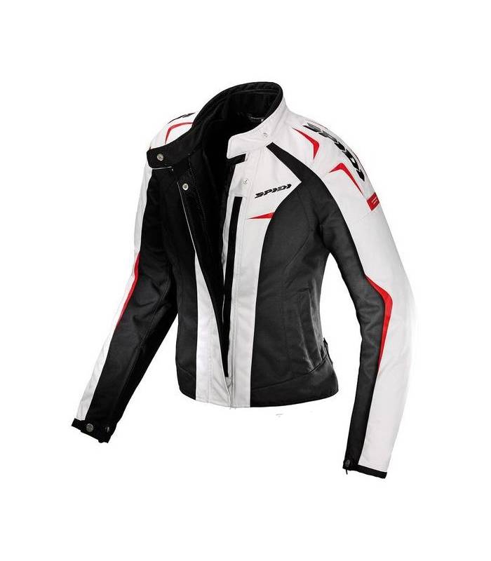 LevneMoto - Bunda SPORT LADY H2OUT, SPIDI - Itálie, dámská (bílá/černá/červená)