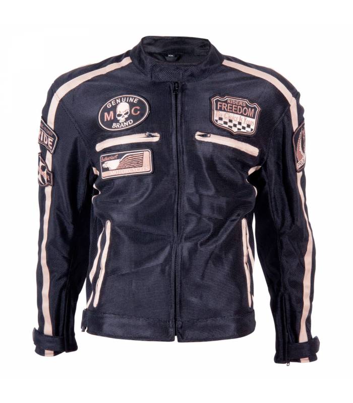 LevneMoto - Letní moto bunda BOS 6488 černá